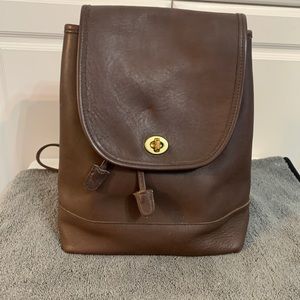 Coach leather backpack